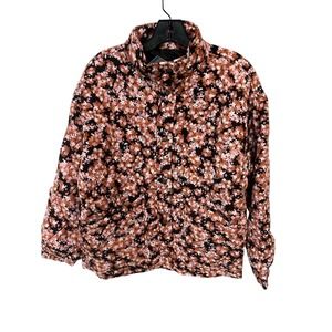 Social Standard Sanctuary Womens Floral Quilted Twill Jacket Sz L MSRP $149 NWT